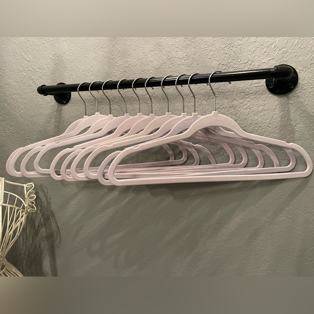 Lavender Velvet Non-slip Hangers - 10 pack